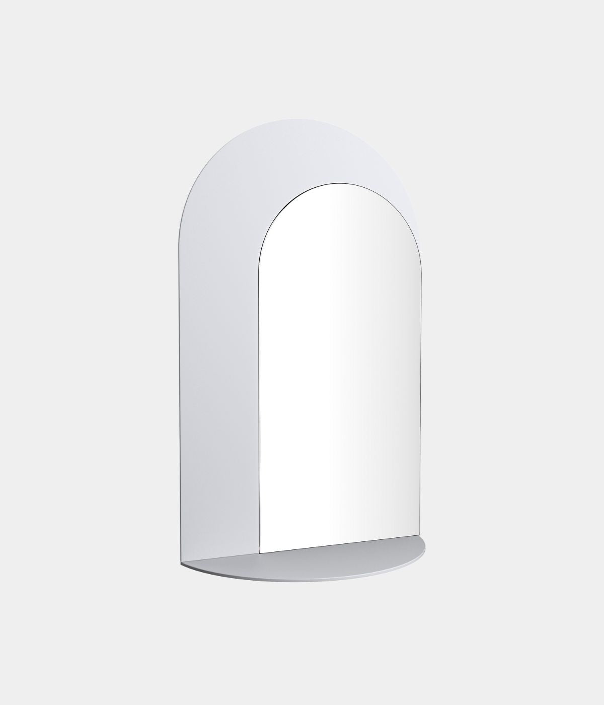 BUZZIMIRAGE Wandspiegel in Weiß vor weißem Hintergrund, elegantes, modernes Design mit minimalistischer Ästhetik