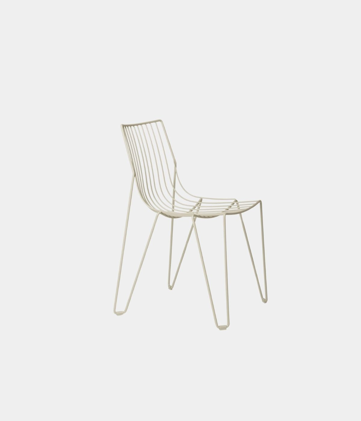 Weißer Tio Chair von der Seite 