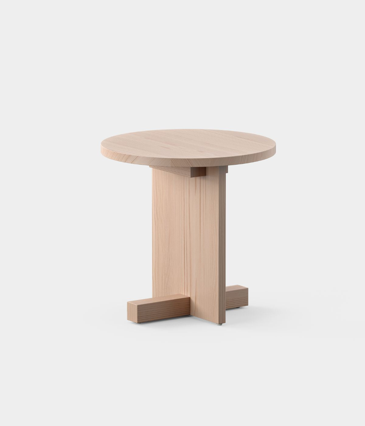 4PM Beistelltisch in Eiche von Massproductions, freigestellt vor weißem Hintergrund – elegantes, minimalistisches Design mit natürlicher Holzoberfläche, das modernen Wohnräumen eine warme, zeitlose Note verleiht
